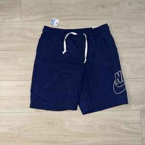 NWT Nike Club Alumni Men's Shorts Mens Size Medium Blue 8" Inseam Athletic